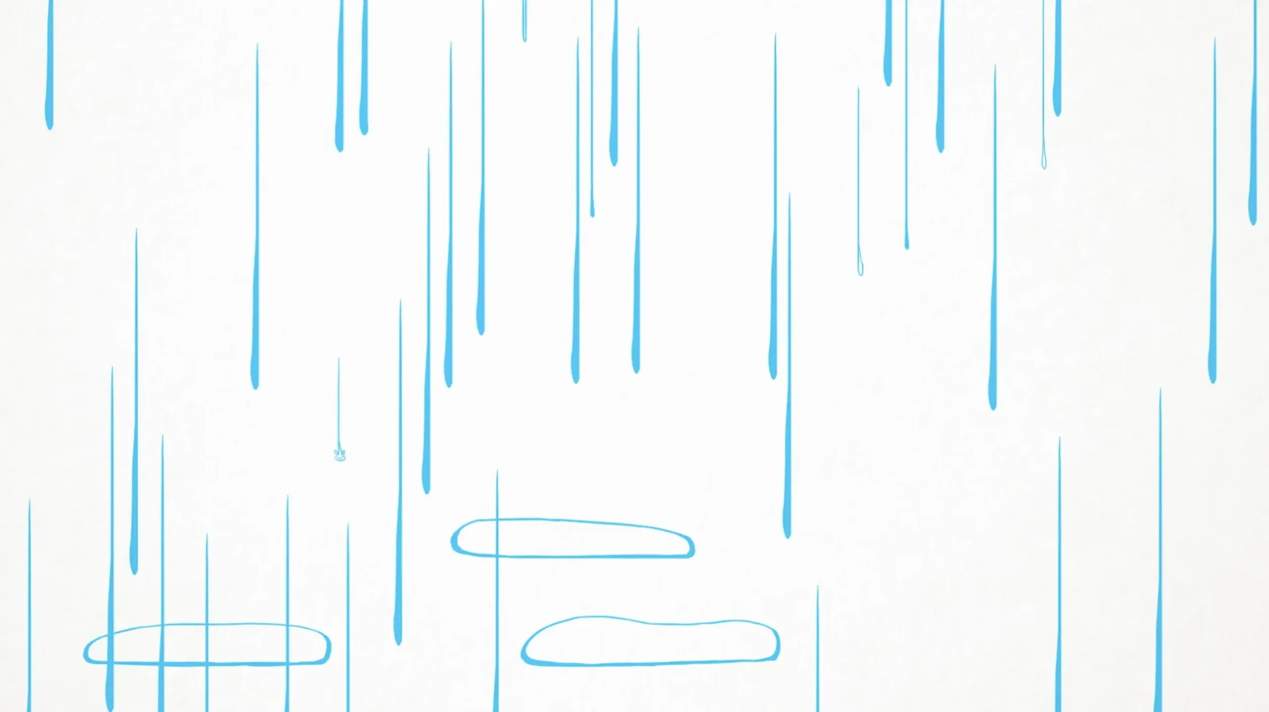 Illustration graphique 2D en lignes bleues, web-série Sculptures par Amopix pour le Centre Pompidou