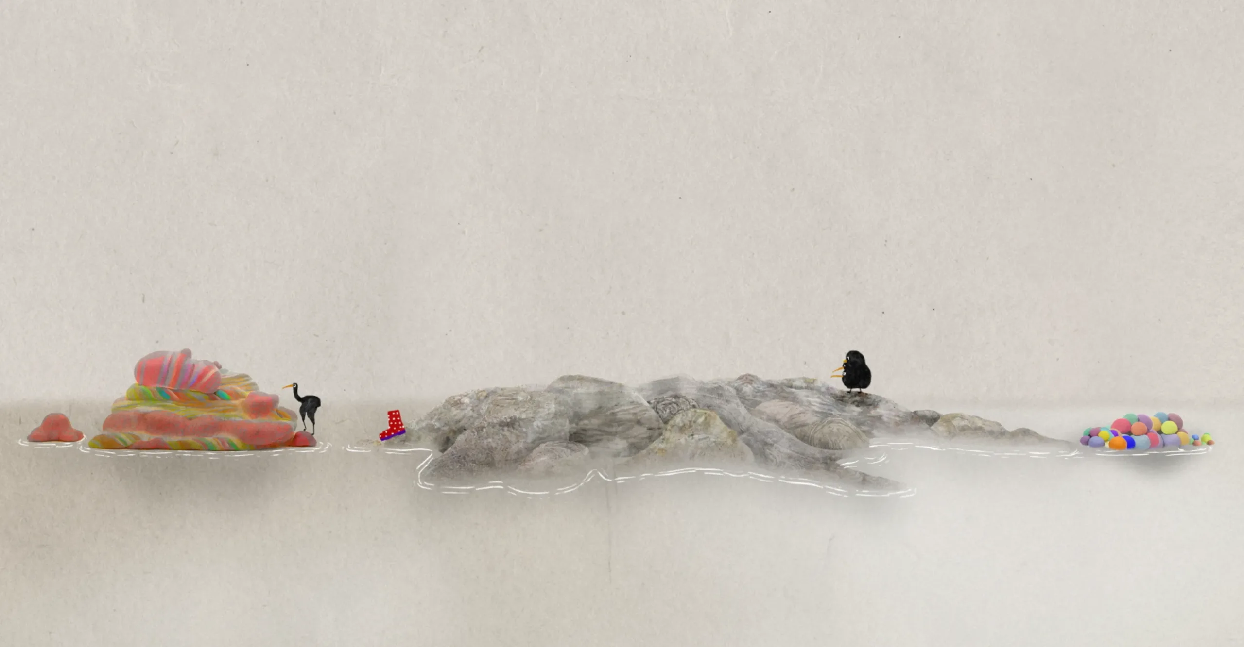 Île façonnée par les oiseaux, court-métrage d'animation Birds of Paradise