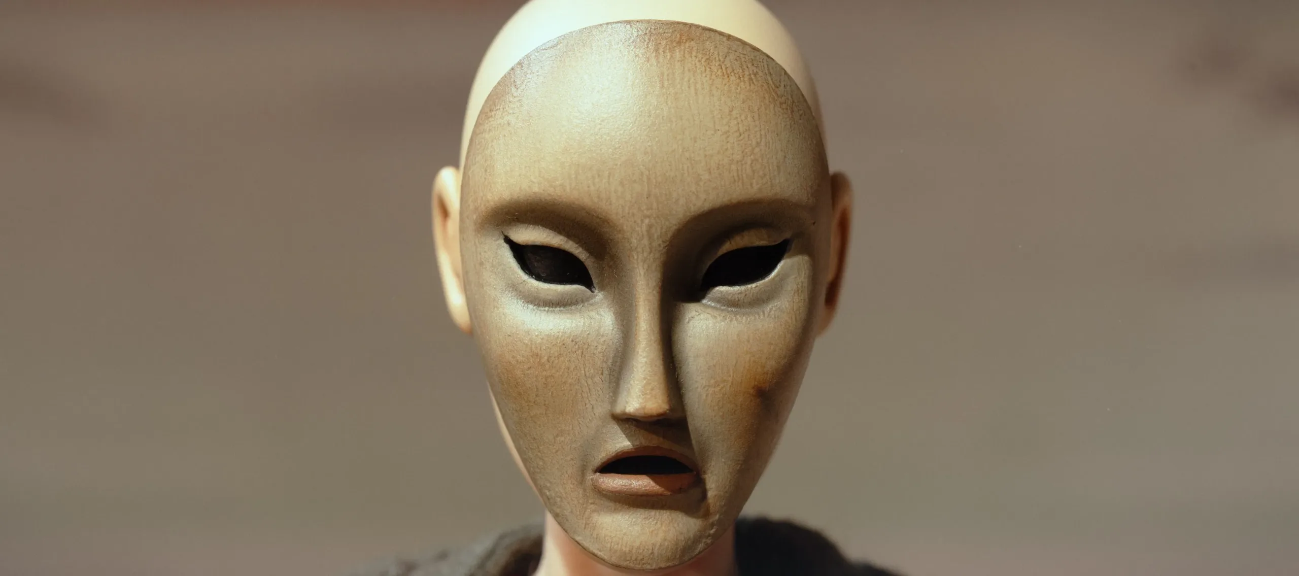 Masque de Kabuki en gros plan, court-métrage d'animation de Tiago Minamisawa