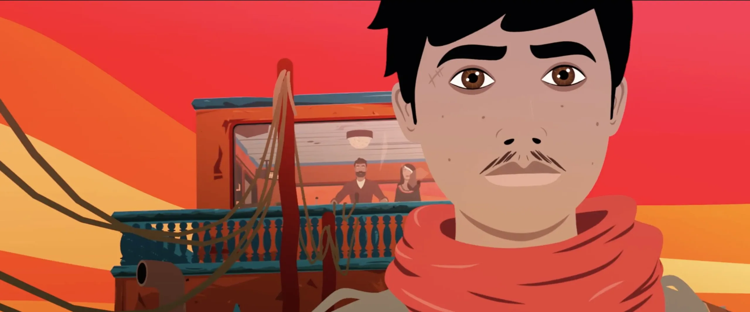Portrait d'Omid, personnage principal du film d'animation La Sirène de Sepideh Farsi
